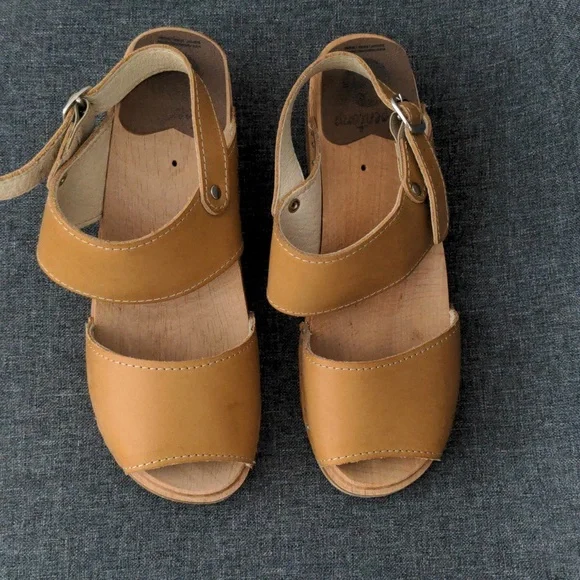 Troentorp Ingrid Tan Leather Clog Sandal 36 - Picture 3 of 8